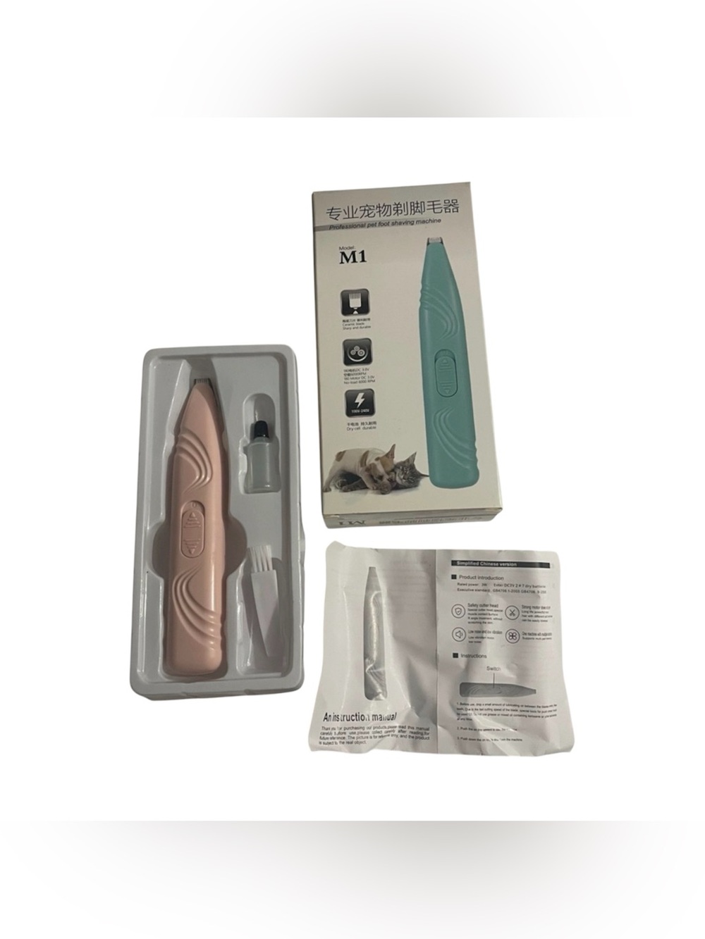 Cordless Pet Paw Trimmer for Small and Medium Pets